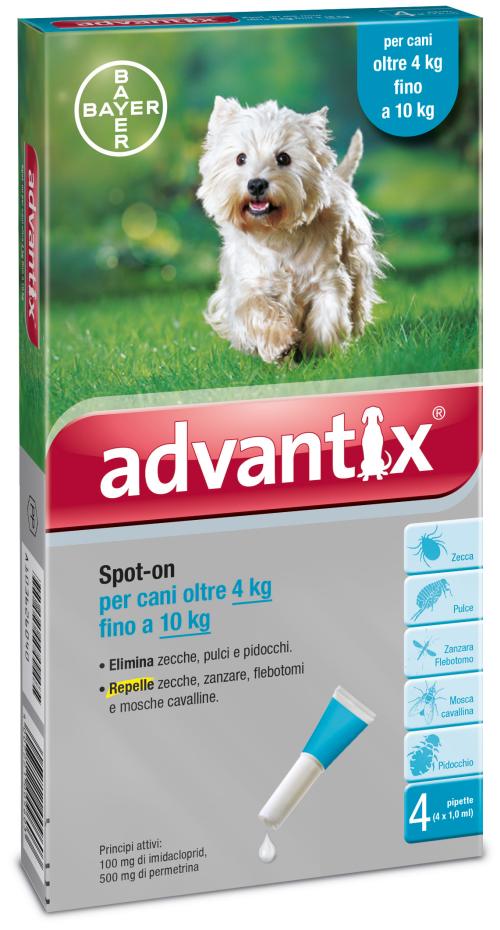 ADVANTIX CANI 4-10 KG 4 Pip. X 1.0ML