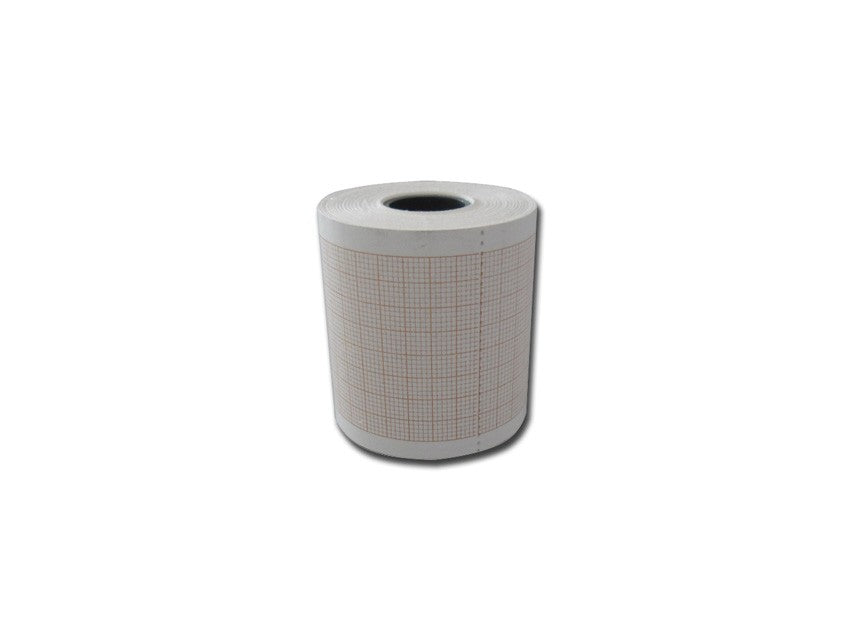 Carta termica rotolo ECG 50 mm x 25 mt griglia arancione
