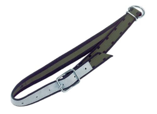 COLLARE BOVINO NYLON 130 X 4 CM, nero / verde scuro