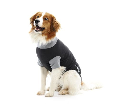 BUSTER Body Suit Easygo per cani, nero/grigio, 38 cm, Mis. XS