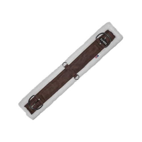 SOTTOPANCIA WESTERN MARRONE, FIBBIA FERRO, IN AGNELLO SINTETICO E NYLON SIZE 32