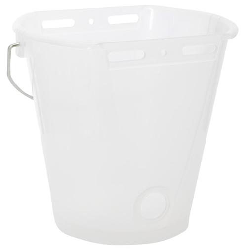 Secchio bianco trasparente con scala, senza accessori, 8 Litri