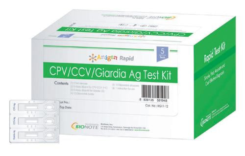 TEST ANIGEN RAPID, CPV/CCV/Giardia, KIT 5 TEST