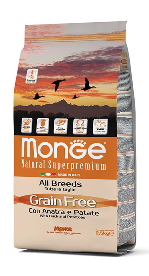 Monge cane BWILD GRAIN FREE All Breeds salmone e piselli 12 kg