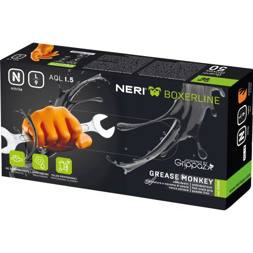 Guanti in nitrile Grease Monkey, Mis. M, 50 St.