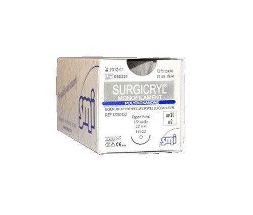 SURGICRYL MONOFILAMENT PDO viola, USP1 EP 4, 3/8 C DS- 40 MM, 90 CM