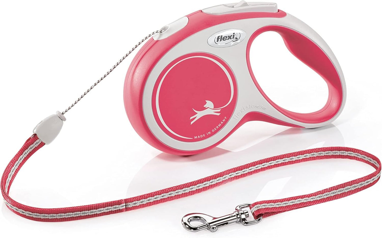 Flexi guinzaglio New Comfort S corda 5m, max. 12kg, rosso
