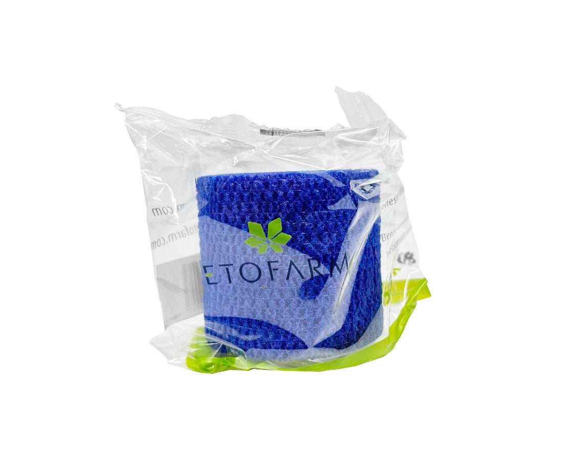 BENDA elastica AUTOADESIVA ETOFLEX, CM 5, 4,5 MT, blu
