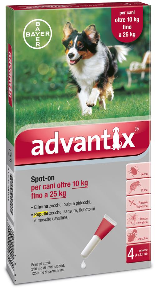 ADVANTIX CANI 10-25 KG 4 Pip. x 2.5 ML