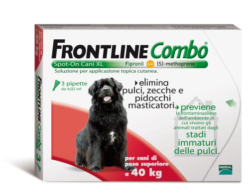 FRONTLINE COMBO CANE XL, 3 FIALE, 4,02ML, 40 - 60 KG