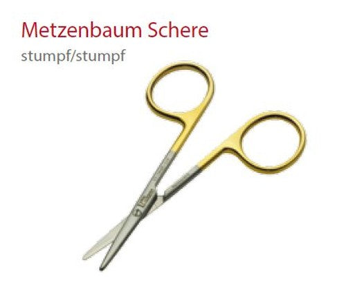 Forbice METZENBAUM dritta punta arrotondata 12 cm TC