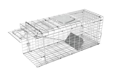 GABBIA CATTURA ANIMALI ZINCATA 80 x 28 x 32 CM, UNA ENTRATA
