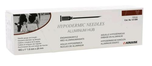 AGHI KRUUSE HYPODERMIC 16G, 1,6 X 38 MM, 100 Pz.