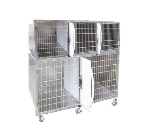 GABBIA DEGENZA ACCIAIO 5 POSTI CON 3 DIVISORI, 1815 x 720 x 1720 MM
