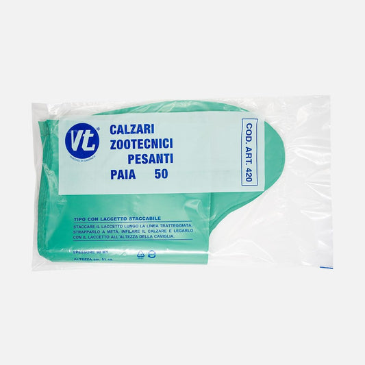 CALZARI ZOOTECNICI PESANTI, verdi, 50 paia ALTEZZA 51 CM