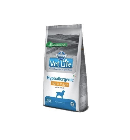 VET LIFE CANE HYPOALLERGENIC PESCE & PATATE 12 KG