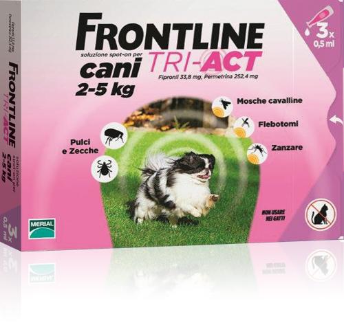 FRONTLINE TRI-ACT CANI 2-5 KG 3 PIP