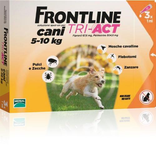 FRONTLINE TRI-ACT CANI 5-10 KG, 3 PIP