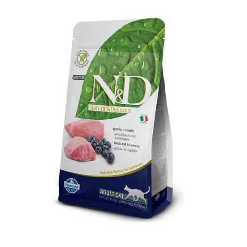 FARMINA N&D GRAIN FREE CAT AGNELLO E MIRTILLO 5 KG