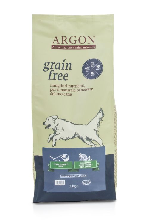 ARGON GRAIN FREE CANE, CONIGLIO FRESCO E SUINO, 2 KG