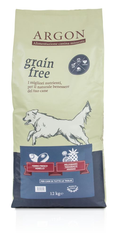 ARGON GRAIN FREE CANE, TONNO FRESCO E AGNELLO, 12 KG