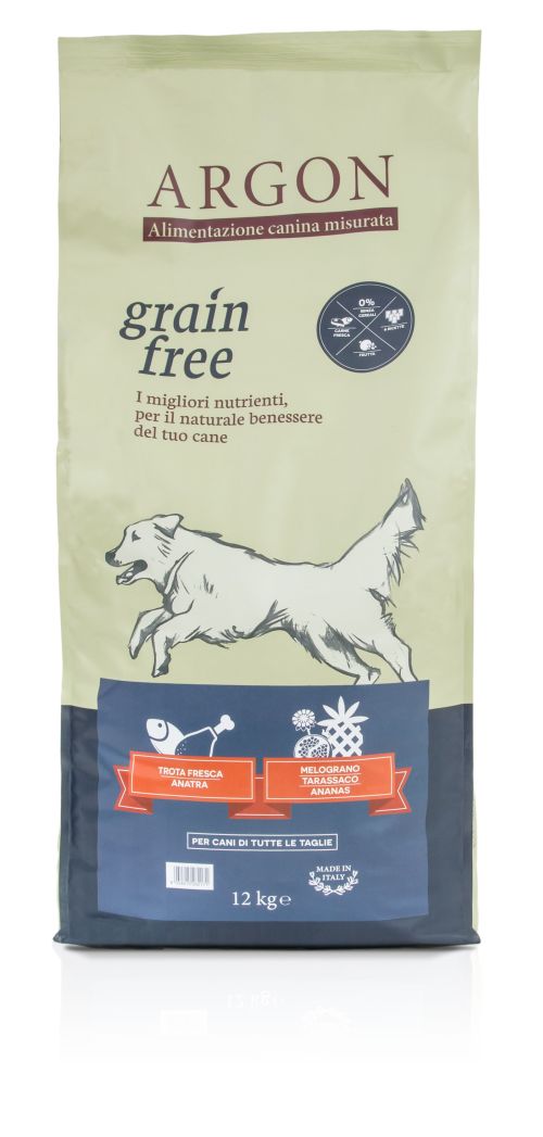 ARGON GRAIN FREE CANE, TROTA FRESCA E ANATRA, 12 KG
