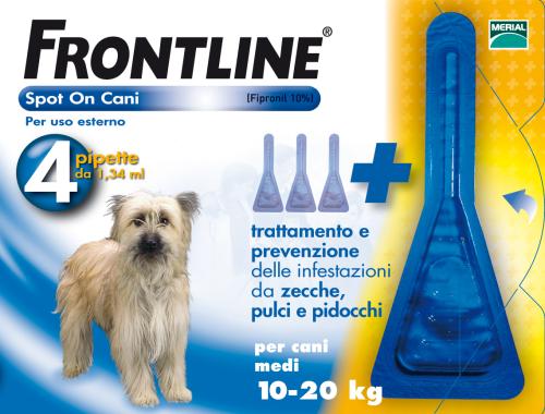 FRONTLINE SPOT ON CANE 10-20 KG, 1,34 ML, 4 PIP
