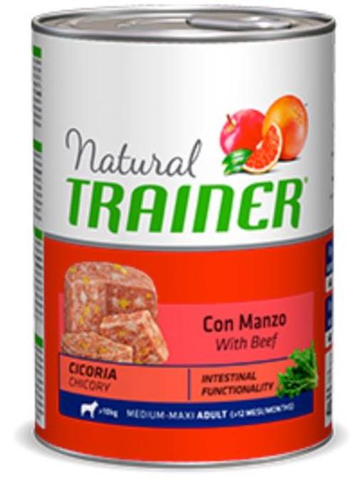 TRAINER Natural, cane adult medium-maxi, Manzo - cicoria, 400 gr.