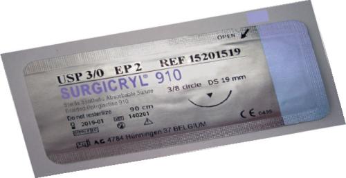 SURGICRYL 910 USP3/0 EP2METRIC