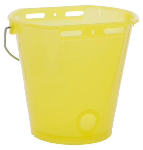 Secchio giallo trasparente con scala, senza accessori, 8 Litri