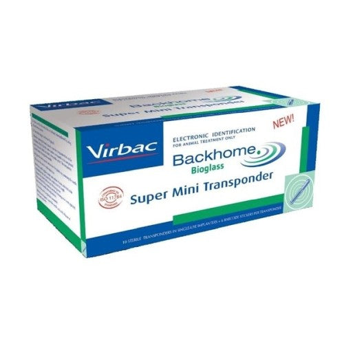 Microchip BackHome Bioglass Super mini trasponder 1,25 x 8,3 mm. 10 St.