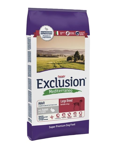 EXCLUSION MEDITERRANEO ADULT RABBIT LARGE 12,5 KG
