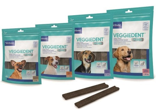 VEGGIEDENT FRESH 15stick cane Tg. S 5-10Kg 224 gr.