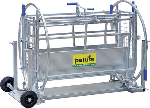 Box per girare ovini zincata, ruote incluse
