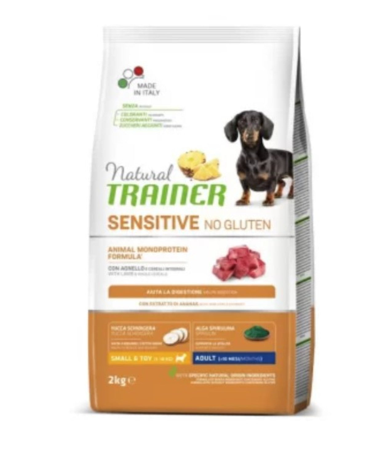 Natural trainer Sensitive cane No Gluten Mini Adult Agnello 2 kg