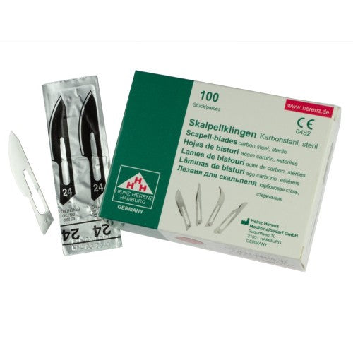 LAME BISTURI acciaio al carbonio, N 20, 100 PZ