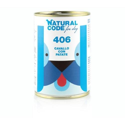 NATURAL CODE DOG 406 CAVALLO CON PATATE 400GR