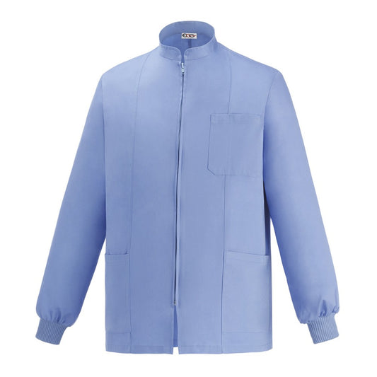 Camice VASCO Light Blue, 100% cotone, con ZIP, Tg. M