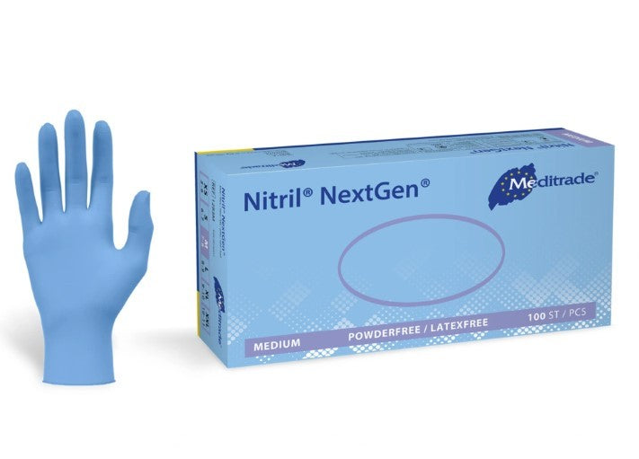 Guanti nitrile NextGen®, blu, senza talco, Tg. XS, 100 Pz.