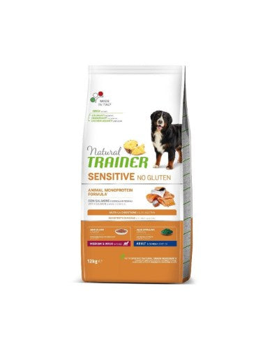 TRAINER Natural DOG Sensitive No Gluten Salmone, 12Kg