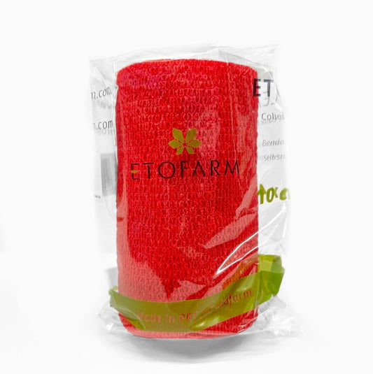 BENDA elastica AUTOADESIVA ETOFLEX, CM 10, 4,5 MT ROSSO