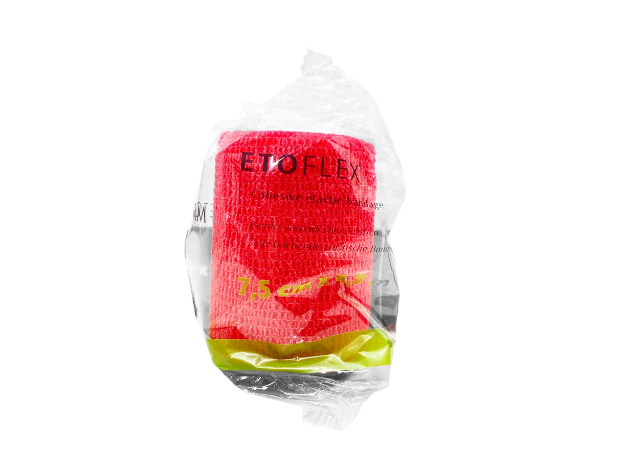BENDA elastica AUTOADESIVA ETOFLEX, CM 7,5, 4,5 MT ROSSO