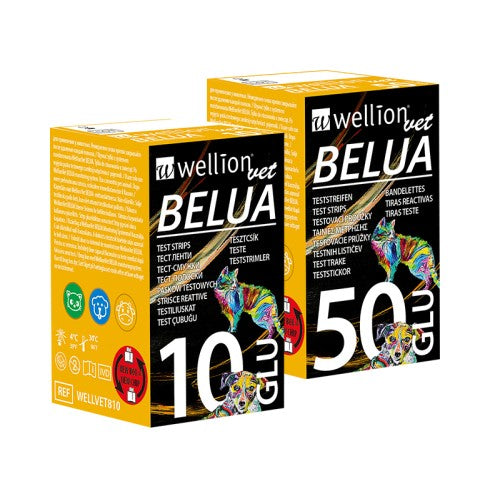Strisce glucosio BELUA 50 pz, per cani, gatti e vacche