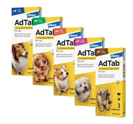 AdTab Gatto 2,0 - 8,0 kg, 48 mg celeste 3 cpr